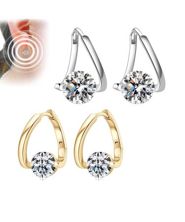 Halolux lymphvity germanium earrings lymphvity magnetic therapy germanium earrings for weight loss lymphatic drainage earrings magnetic field therapy ring splinters+gold