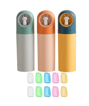 Suuwwn toothbrushes etui children 3 pieces of toothbrush travel case toothbrush cover mouthwash cup travel box creative travel toothbrush set toothbrush cup for camping travel hiking at home (a) - Buy Online on GoSupps.com