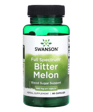 Swanson - Bitter Melon 500mg | Support for Healthy Blood Sugar Levels & Digestion - 60 Capsules