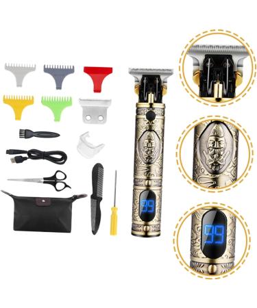 minkissy 3 Sets Mustache Trimmer Mens Beard Trimmer Edgers Clippers for Men Professional Hair Trimmer Hair Trimmer for Men Hair Clippers Cordless Digital Display Stainless Steel T9 - Buy Online on GoSupps.com