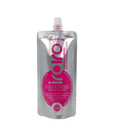 IROIRO Premium Natural Semi-Permanent Hair Color 310 Neon Pink (8oz)