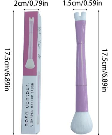 Dual Ended Makeup Brush Precision 2 in 1 Dual-End Brush Dual-End Contour Brush for Sculpting and Defining Nose Contour Kagrote - Buy Online on GoSupps.com