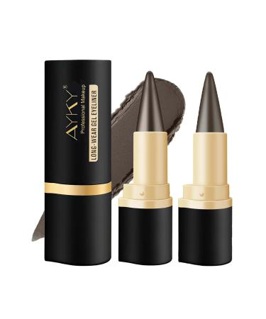 MisFun 2 pieces matte quickdrying eyeliner waterresistant gel kajal pen black quickdrying waterproof pens longlasting gel eyeliner permanent eyeliner pen brown