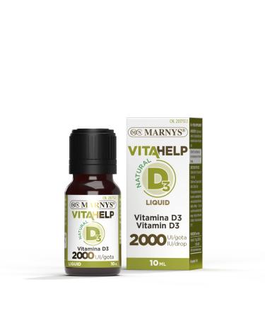 Marnys Marnys. Vitahelp - Vitamin D 2000 IU Liquid - Bottle - Drops - Maintains healthy joints and bones and improves the immune system - Made in Europe