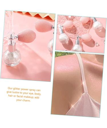 Beavorty High Gloss Dusting Makeup Highlighter Press Powder Makeup Glitter Balloons Highlight Powder Spray Hair Glitter Luminous Glitter Powder Spray Highlighter Powder Spray for Body Glass 7.5x7cm Pink - Buy Online on GoSupps.com