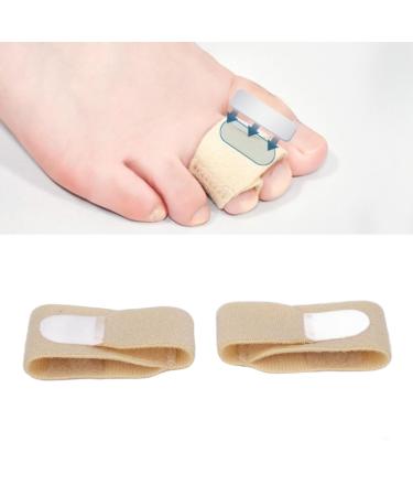 YUYTE Hammer Toe Corrector Toe Splint for Broken toe 2pcs Hammer Toe Straightener Strap Skin Color Universal Soft Claw Toe Corrector for Bent Toe (M)