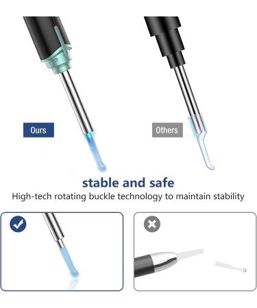 VITCOCO Ear Wax Removal Tool - 1920P HD Camera with 6 LED Lights & 8 Ear Spoons | Ear Cleaning Kit for iPhone, iPad, Android - Black+Blue - Buy Online on GoSupps.com