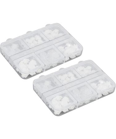 Nail Charms Nail Art Decorations 2 Boxes Nail Art Decorations Delicate Compact White Rose Camellia Nail Art Rhinestones for Girls - Buy Online on GoSupps.com