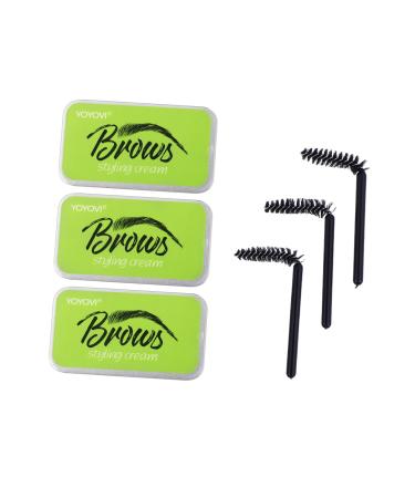 DOITOOL 3 Sets Natural Mascara Brow Shaping Soap Eyebrow Kit Eyebrow Soap Woman Water Proof Styling Cream