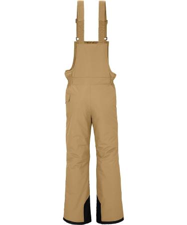 Wantdo Men's Winter Insulated Ski Pants Waterproof Snow Bibs - Khaki, Medium - Buy Online on GoSupps.com