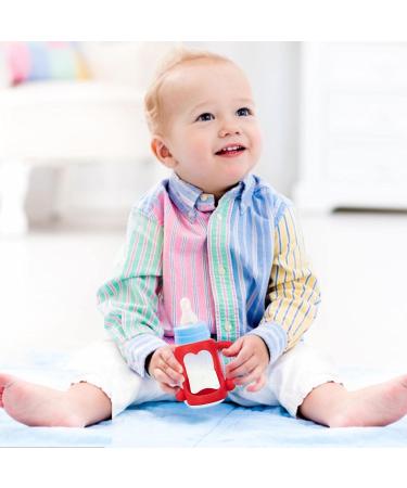 Universal Silicone Baby Bottle Handle - Easy Grip Red Sleeves for Baby Bottles - Buy Online on GoSupps.com