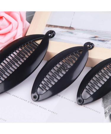 Solustre 6-Piece Banana Hair Cap Clip Set | Slide-Resistant Hair Accessories for Women & Girls - Black - Buy Online on GoSupps.com