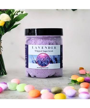 Lavender Whipped Sugar Scrub Soap 5 oz - Luxurious Exfoliating Body Care for Radiant Skin | Shop Internationally - Buy Online on GoSupps.com
