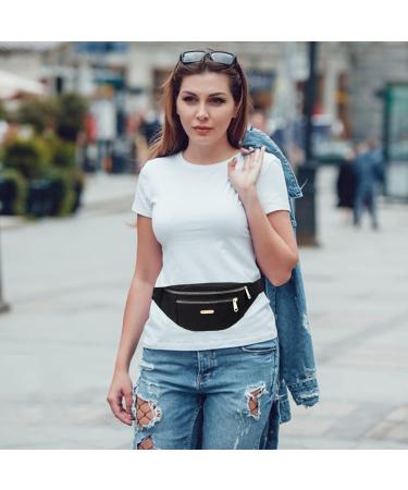 Women's Black Belt Bag Fanny Pack for Running, Sports, and Outdoor Activities - Buy Online on GoSupps.com