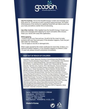 GOODOH Muscle Cream 3.38oz - Fast Acting Pain & Soreness Relief - All Natural Formula - Buy Online on GoSupps.com