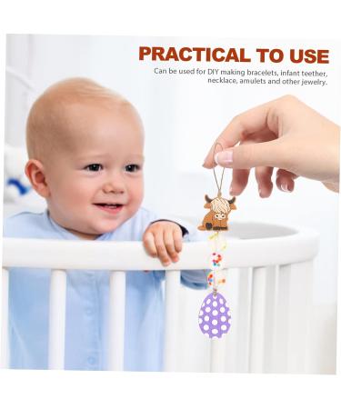 EXCEART 20 Pcs Silicone Animal Beads Cartoon Baby Toy - Light Brown - 2.8x2.7cm - Buy Online on GoSupps.com