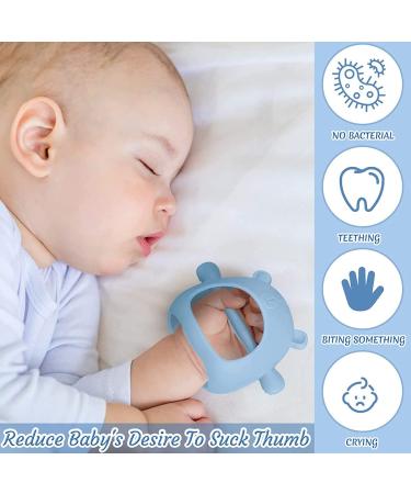 Bite Ring Baby - Blue & Pink | Safe Teething Toys for Infants | International Shipping Available - Buy Online on GoSupps.com