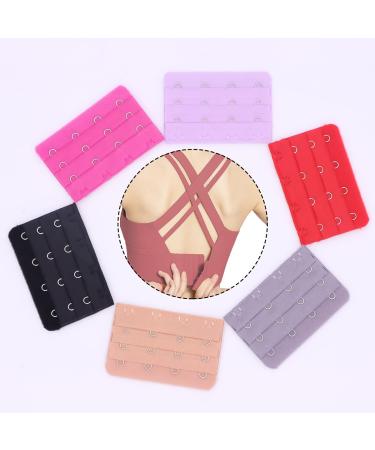 Ewanda store 22 pcs Spacing Bra Strap Extender 4 Hook 3 Rows Bra Strap Extensions for Women Assorted Colors Color in Random - Buy Online on GoSupps.com