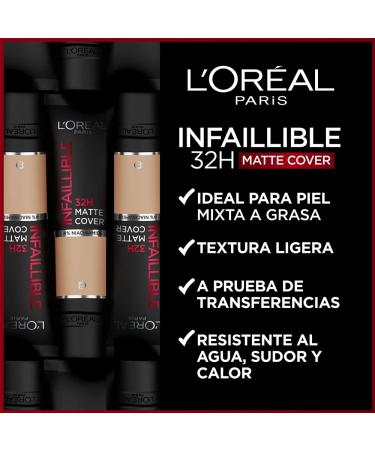 L'Oreal Infallible 24H Matte Cover Foundation 30ml - Shade 175 Sand - Buy Online on GoSupps.com