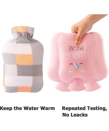 Nifogo Hot Water Bottle 1.3L with Waist Cover - Pain Relief for Neck, Shoulder, Menstrual Cramps - Hot/Cold Therapy for Hand Feet - Brown Pink - Buy Online on GoSupps.com