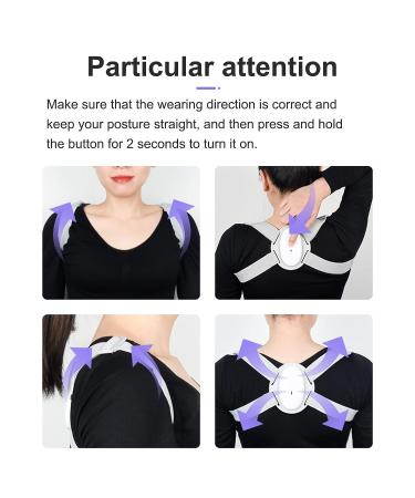 Smart Posture Corrector Upper Back Brace with Vibration Reminder | Posture Trainer for Women/Men/Kids | Prevent Humpback & Improve Posture | Gray - Buy Online on GoSupps.com