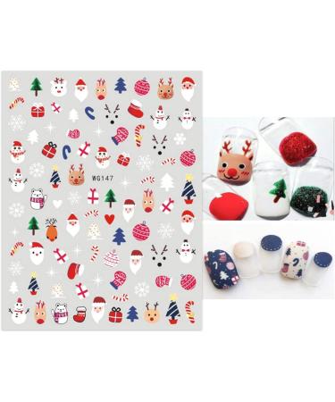 Christmas Nail Stickers 9 Sheets Self-Adhesive Nail Decal for Kids Cute Cartoon Nail Art Decoration Design Supplies - Buy Online on GoSupps.com