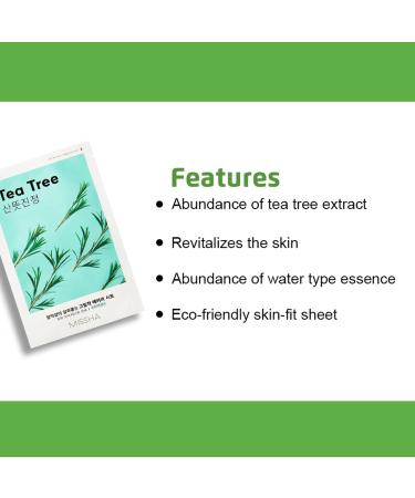 MISSHA Airy Fit Sheet Mask (Tea Tree) - Hydrating Face Mask for Oily Skin 19 ml | International Shipping Available - Buy Online on GoSupps.com