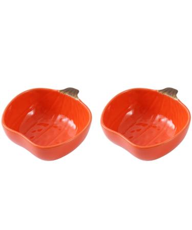 Sauce Dipping Saucer Sauce Dipping Bowls Exquisite Fruit Shape Snack Dish Ceramic Soy Sauce Dipping Bowls Side Dishes for Snack Sushi Fruit Appetizer Dessert 2pcs Soy Sauce Bowls Dip Bowls