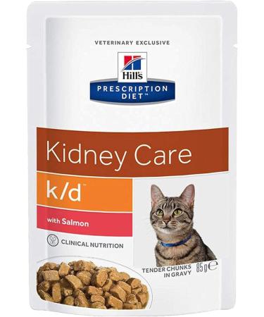 multiple Hills Prescription Diet k/d Kidney Care Cat Food 18 X 85g (6x Beef 6x Salmon 6x Chicken) with a Free Toy Ball Gift - Buy Online on GoSupps.com