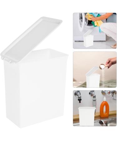 Alipis Box Sheet Laundry Detergent Storage Box Plastic Drawers Plastic Containers Washing Machine Iron Bucket Sundries Storage Bucket White With Cover Washing Powder Bucket - Buy Online on GoSupps.com