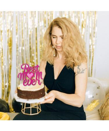 Best Mom Ever Cake Topper Happy Mother's Day Happy Birthday Mama Cake Topper Happy Mothers' Birthday Party Decorations - Buy Online on GoSupps.com