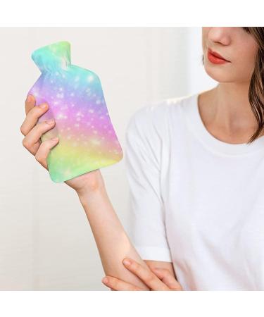 Hot Water Bottle with Lid Galaxy Rainbow Rubber Hot Water Bag for Pain Relief Cramps Foot Warmer & Therapy - Buy Online on GoSupps.com