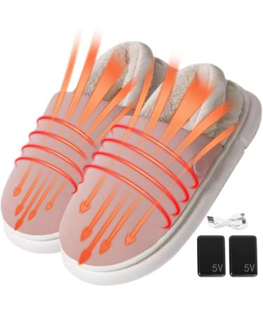 Intoximt Heated Slippers - Waterproof Foot Warmers with 3 Modes & Temp Control for Ladies | Pink 40-41 (Fits 38/39) - Perfect for Home Office School & Travel - Buy Online on GoSupps.com