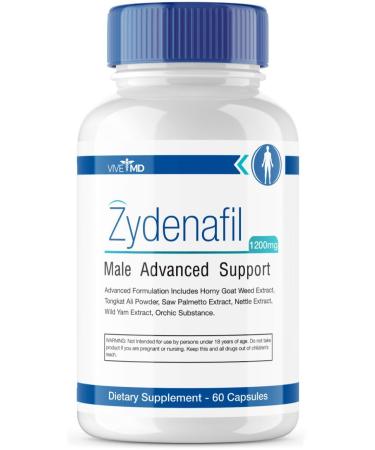 VIVE MD Zydenafil Pills for Men Advanced Formula - Zydenafil Male Pills - Zydenafil 1200mg for Maximum Strength with Tongkat Ali Saw Palmetto Horny Goat Weed Reviews (60 Capsules)