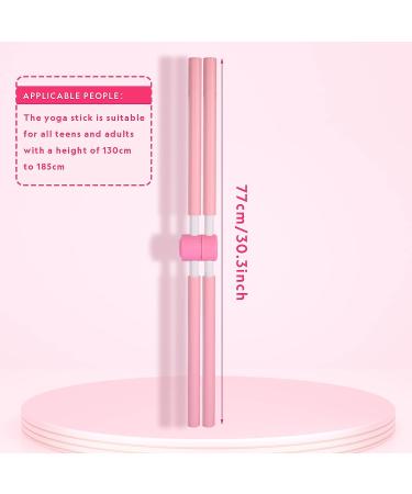 Grafken Pink Posture Corrector for Adults & Kids | Retractable Yoga Sticks for Body Alignment | Stretching Tool for Back Support - Buy Online on GoSupps.com