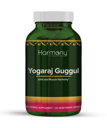 Harmony Nutraceuticals Yogaraj Guggulu - Organic - 120 Capsules - Ayurvedic Herbs for Pain in The Muscles Nerves & Joints