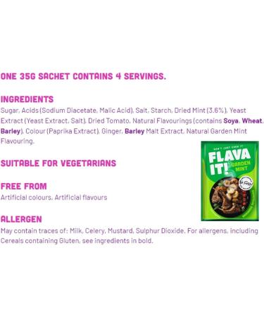 Flava It Seasoning Spices Marinade 12 x 35g - 5 Flavours Mix (Chinese Style Smokey BBQ Garden Mint Garlic & Herb Piri Piri) - Buy Online on GoSupps.com