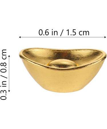 NUOBESTY 10pcs Golden Ingot Citrine Chinese Yuan Bao Feng Shui Wealth Luck Decor - Prosperity Charm - Buy Online on GoSupps.com