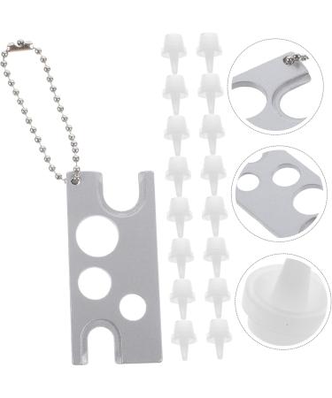 FRCOLOR 1 Set Grafting Eyelash Tool Flat Bottle Opener Lash Glue Bottle Plug Essential Oil Key Tool Lash Adhesive Remover Lash Glue Rings Essential Oil Opener Metal Roller Plastic Bottle - Buy Online on GoSupps.com