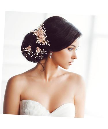 Didiseaon 1 Set Leaf Pearl Hairpin Side Hair Comb Hair Fork Clip Rhinestones Hair Comb Accessories Barrette Hair Side Comb Peinetas Para De Mujer Prom Hair Jewelry Hair Forks for Buns Metal - Buy Online on GoSupps.com