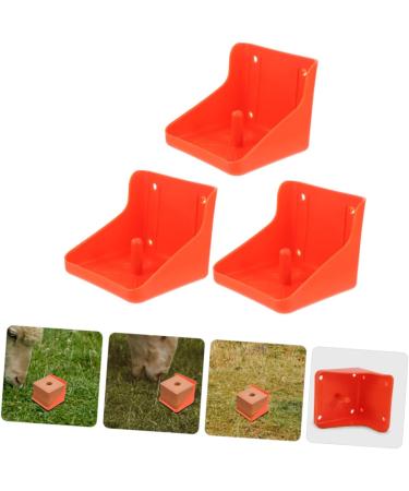 Happyyami 3pcs Lick Brick Box Feed Salt Block Tray Convenient Salt Blocks Rack Licking Bricks Supplies - Buy Online on GoSupps.com