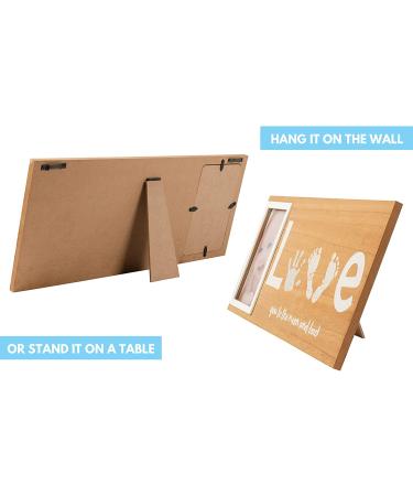 Baby Handprint & Footprint Photo Frame Kit | Includes White Paint Tray | Newborn Keepsake | 17 x 7 Inches - Buy Online on GoSupps.com