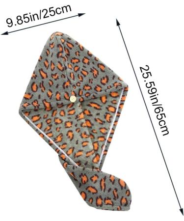 Seloobant Leopard Print Microfiber Towel Set - Super Absorbent Quick Dry Hair Towels (3 Pack) for Ultimate Hair Care - Buy Online on GoSupps.com