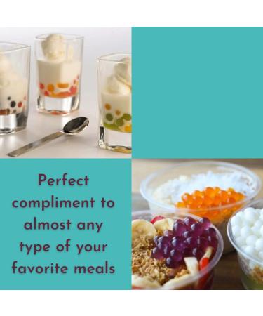 Popping Instant Boba Pearls Bubble Tea Tapioca Balls Vegan - Real Fruit Juice Flavors - Party Kit Drink & Dessert Topping - Single Serve Travel Size - Individual Packages - Mango, Passion Fruit, Pineapple, Orange, Pink Lemonade, Watermelon - Buy Online on GoSupps.com