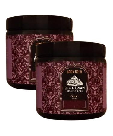 Black Canyon Pink Pepper & Plum Scented Body Balm with Jojoba Oil 16 Oz (2 Pack)