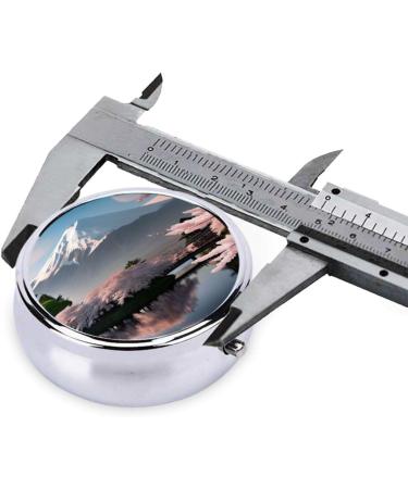 Mt. Fuji Early Spring Portable Metal Pill Box - 3-Compartment Travel Organizer for Small Pills - Must-Have Mini Accessory - Buy Online on GoSupps.com