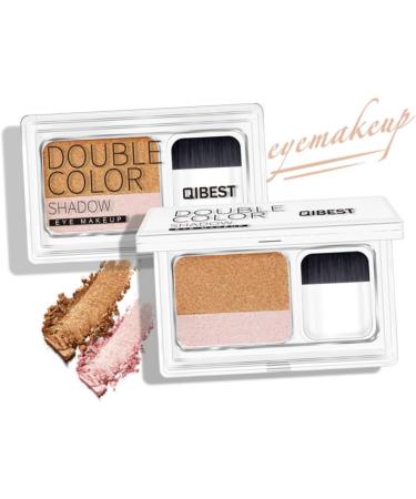 FOMIYES Glitter Eye Shadow Shimmer Eyeshadow Makeup Palette Women Eye Shadow The Lazy Girl Two-color - Buy Online on GoSupps.com