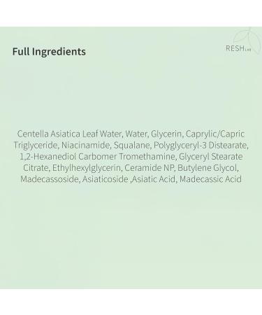 Resh Lab Korean Cica Repair Cream Hydrating Face Moisturizer for Sensitive & Dry Skin | Redness Relief Soothing Cream with Ceramide & Panthenol (Fragrance-Free 50ml) - Buy Online on GoSupps.com