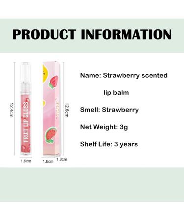 Strawberry Lip Protection Lip Balm Lip Oil No-Sticky Hydrating Lip Protection Anti-Drying Natural Lip Care All Day Moisturizing Care Lip Repair Lip Plumper Gloss - Buy Online on GoSupps.com