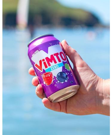 Vimto Fruity Soft Drink Blackcurrant Grape Raspberry 24 x 330ml Cans (Zero (No added Sugar)) - Buy Online on GoSupps.com